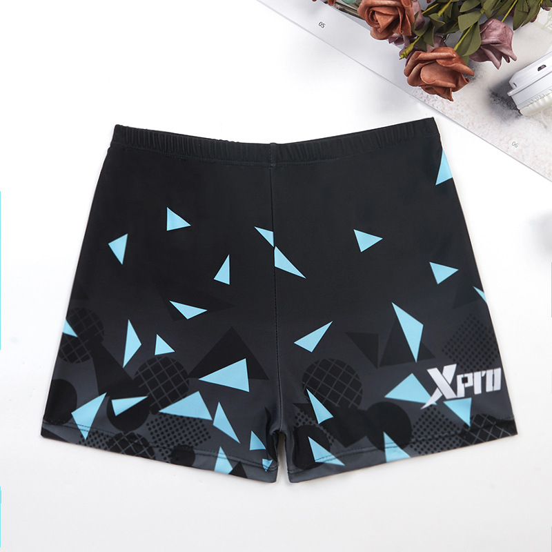 2025 New Children's Swimming Pants Loose, Plaid, Breathable and Fashionable Big Children's Printed Boxer Swimming Pants 1525