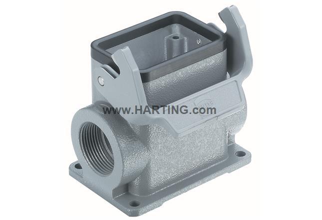 HARTING 09300060293 浩亭 H6B表面装底座 边出线, 2x Pg 29