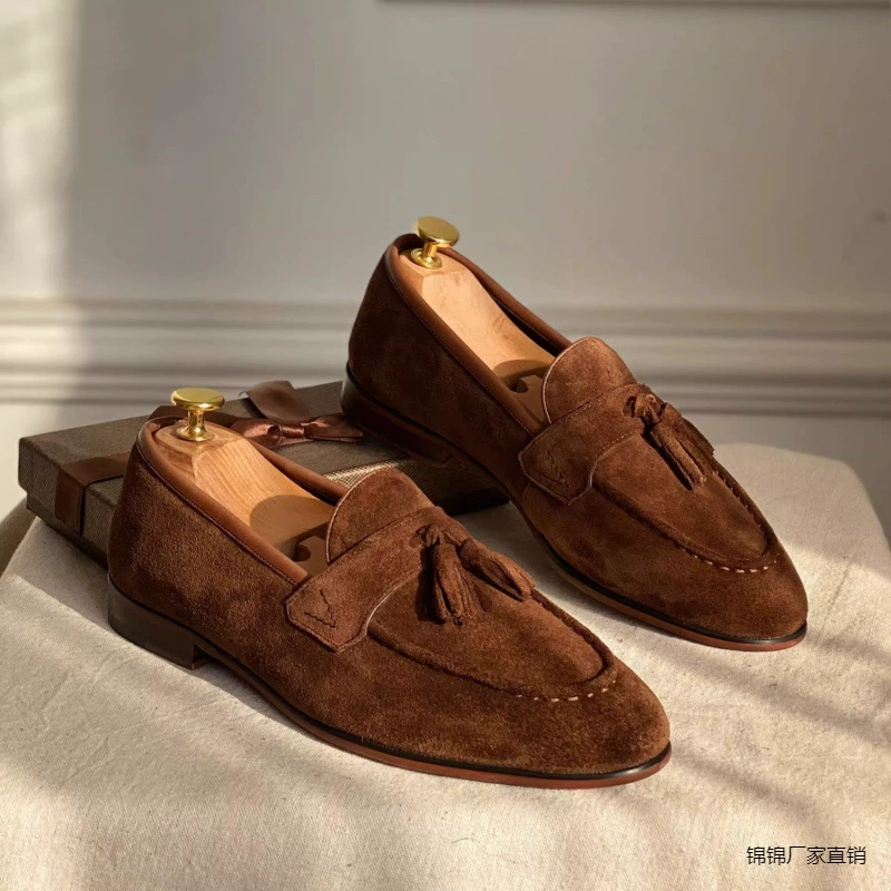 Туфли Lefu, мужские британские туфли из кожи, мужские молодые люди