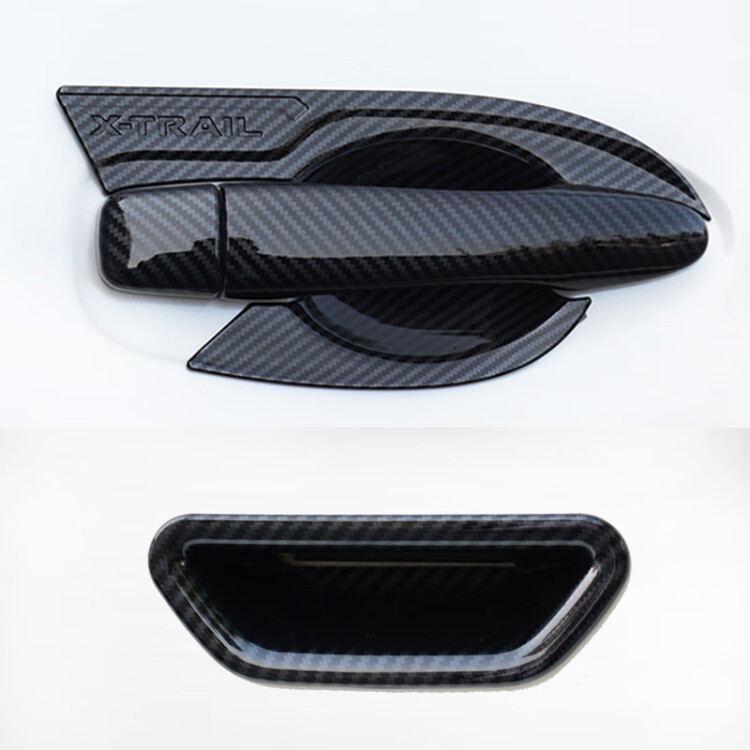 Qijun For 14-22 Qashqai Handle Door Bowl Sticker Anti-Scratch Protection (Other Automotive Exterior Supplies) - carbon-fiber-pattern-door-bowl-handle-trunk-door-bowl