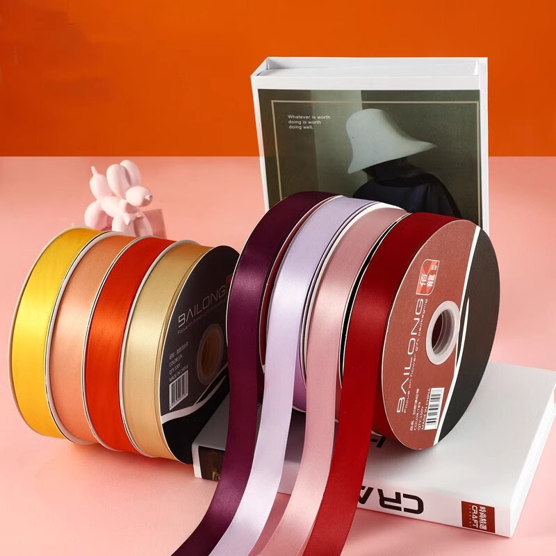 2.5cm Solid Color High Grade Ribbon Birthday Cake Box Gift Flower Package Ribbon Wedding Red Ribbon 2.5cm Solid Color High Grade Ribbon Birthday Cake Box Gift Flower Package Ribbon Wedding Red Ribbon