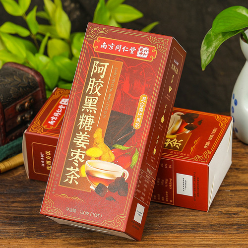 Nanjing Tong Ren Tang donkey hide gelatin brown sugar ginger date tea brown sugar ginger date wolfberry tea rose brown sugar tea combination delivery