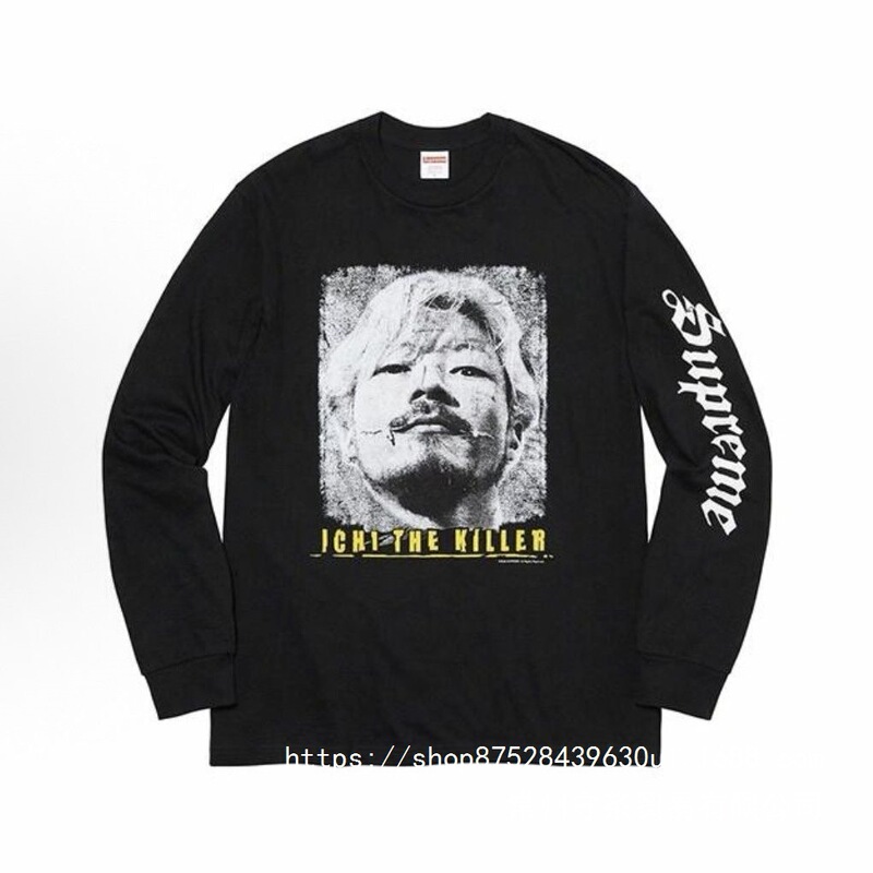 Sup High Version Ss20 Killer A-1 Character Pattern Printed Base Long Sleeve T-Shirt White Black Wholesale