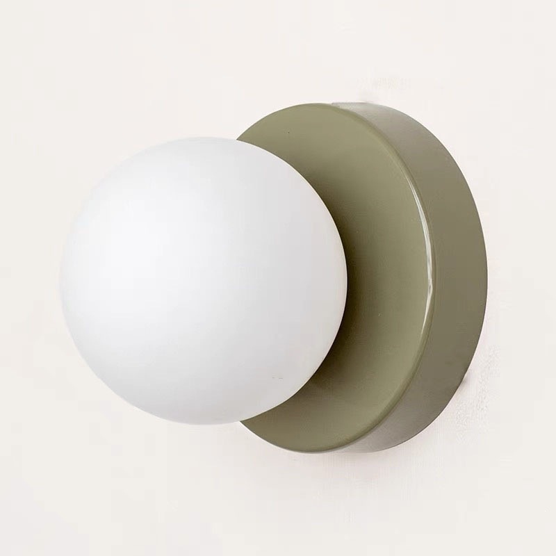 lámpara de pared esférica de vidrio medieval moderna minimalista lámpara de pared de fondo de dormitorio escalera nórdica minimalista pasillo lámpara de pasillo image 5