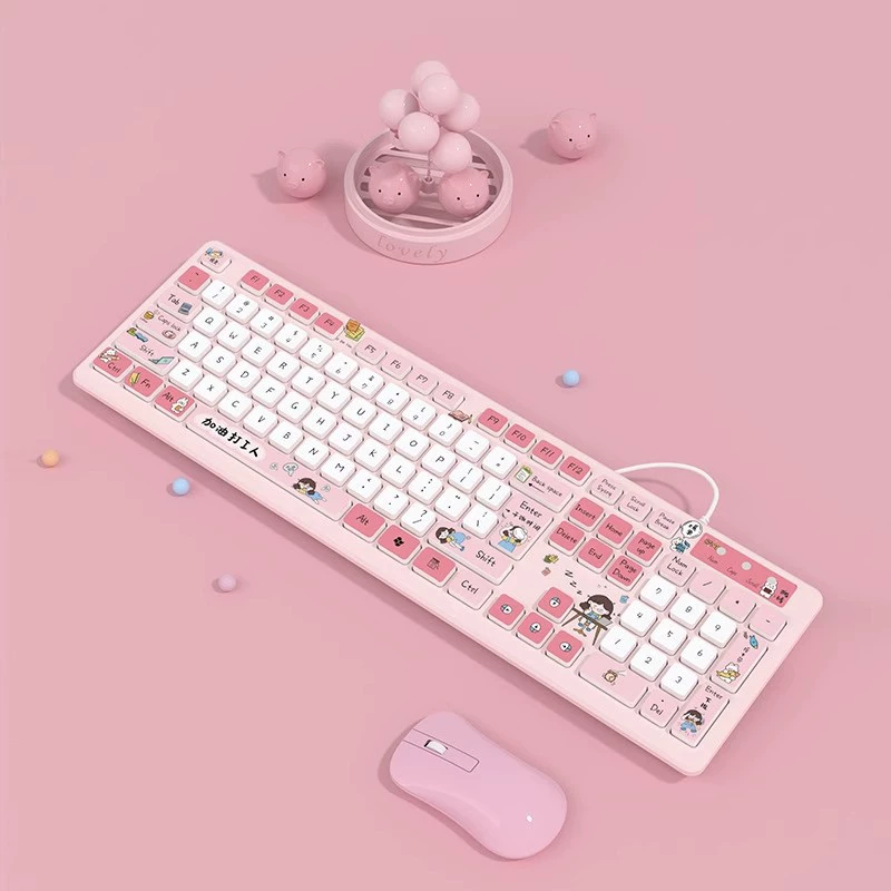Mute acrylic keyboard, high quality cute laptop