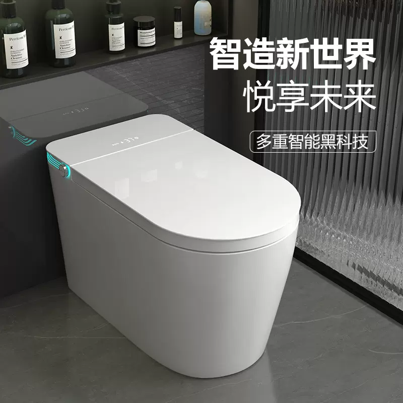 智能马桶大尺寸大座圈一体即热式自动无水压限制双水路智能坐便器
