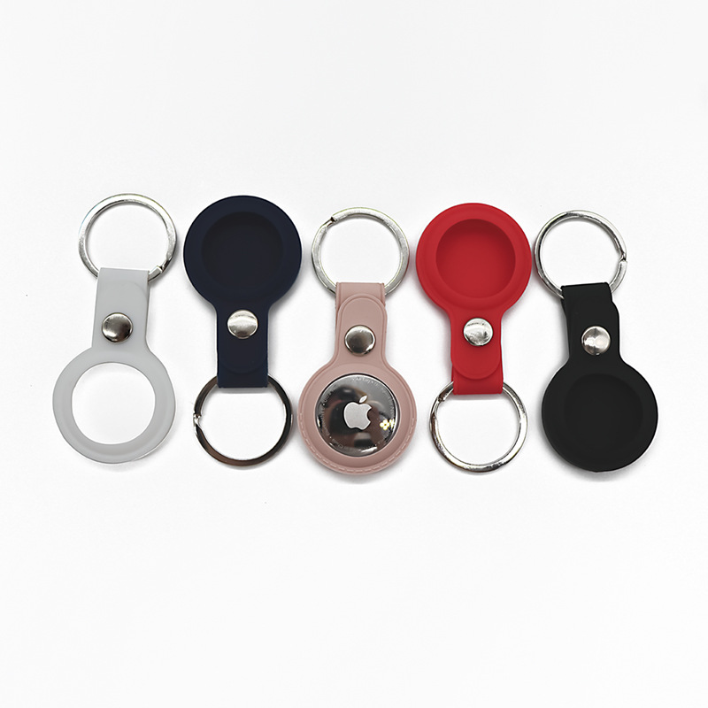 Suitable for Apple AirTag Half-Transparency Colorful Tracker Silicone Anti-Dust Anti-Lost Locator Silicone Protection Case