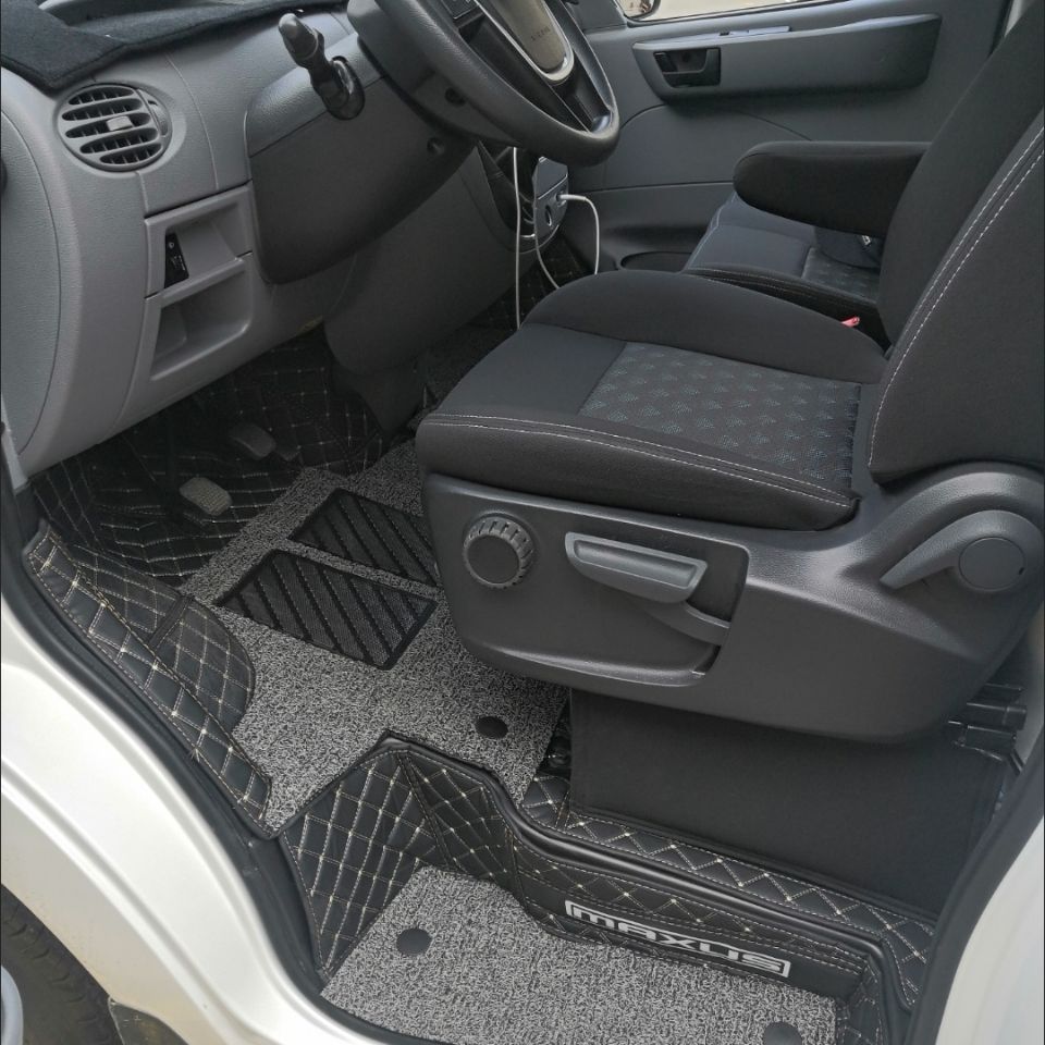 Datong V80 Iveco Deyi Ou Sheng Baodi Front Row 3-seat Double-layer Floor Mats Special Large Surround Car Floor Rubber Mats