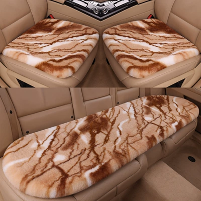 seat cushions, universal fit for all, Wool pad - marble-brown-three-piece-set