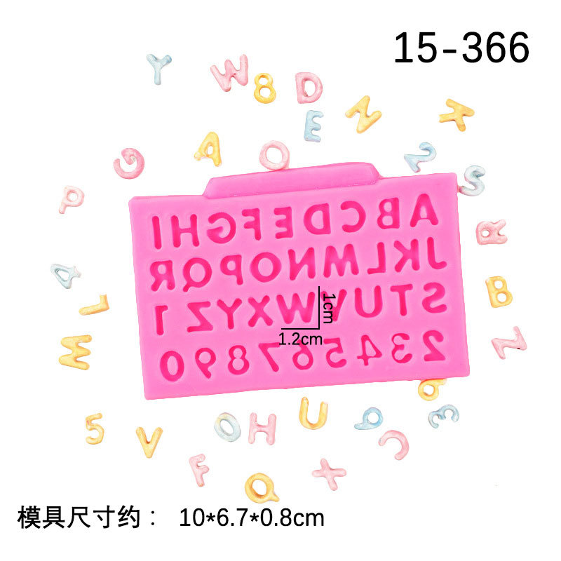 DIY mayúscula número fondant molde de silicona pastel de chocolate ultra-ligero arcilla epoxi molde