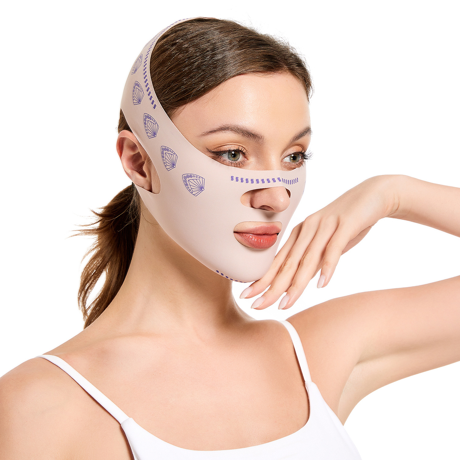Face Mask with Double Chin Reduction and V-Shaping for Sleep - Convenient Face Lifting Mask