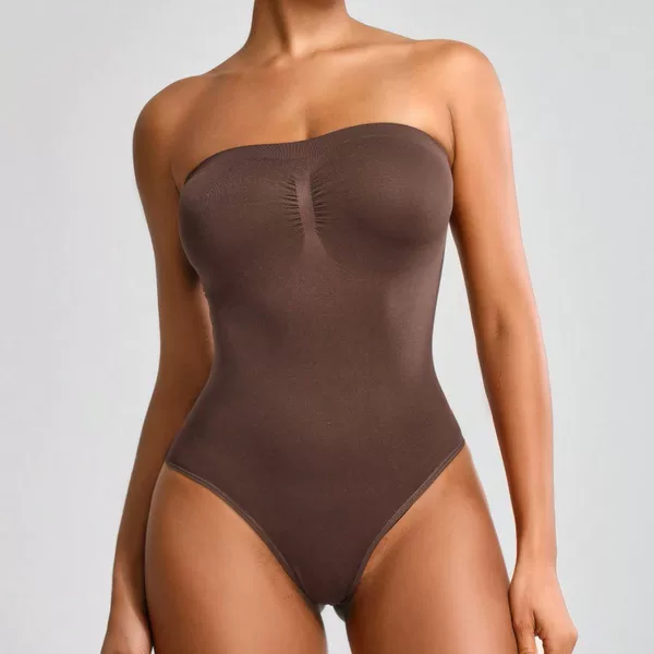 Cross-border European and American seamless plus size corset belly contracting waist tight strapless tube top dress jumpsuit underwear