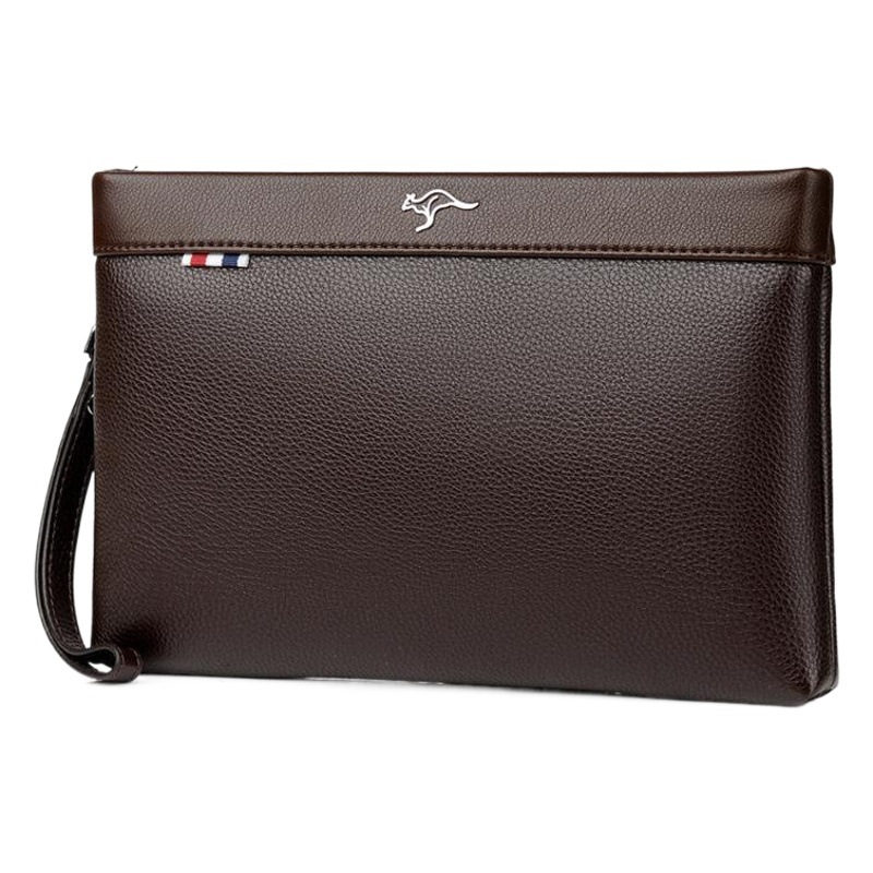 Factory Direct Supply Men's Hand Bag Hand Bag Men's Underarm Envelope Bag Mobile Phone Bag Casual Hand Bag Trendy Brand Hand Bag
