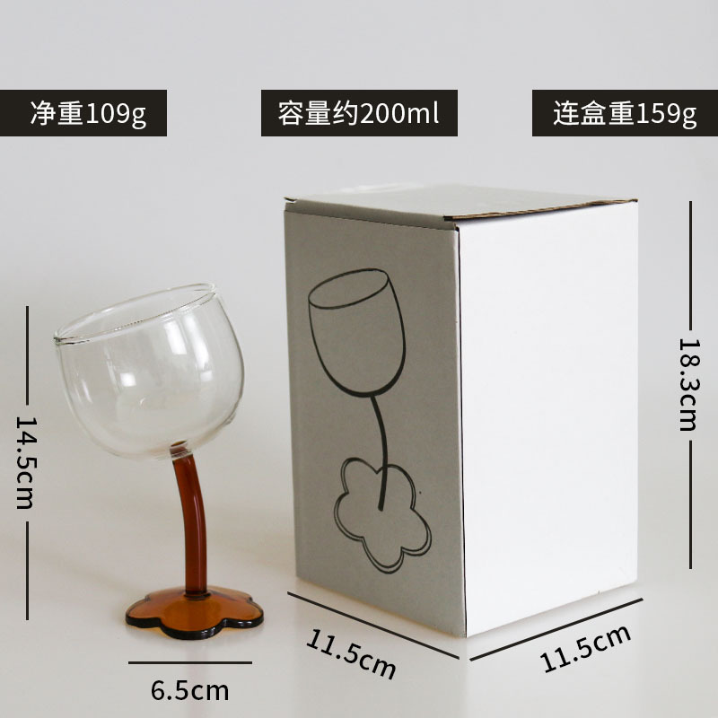 Linda flor mediados de estilo antiguo copa negro transparente patrón vertical retro francés romántico champán vidrio