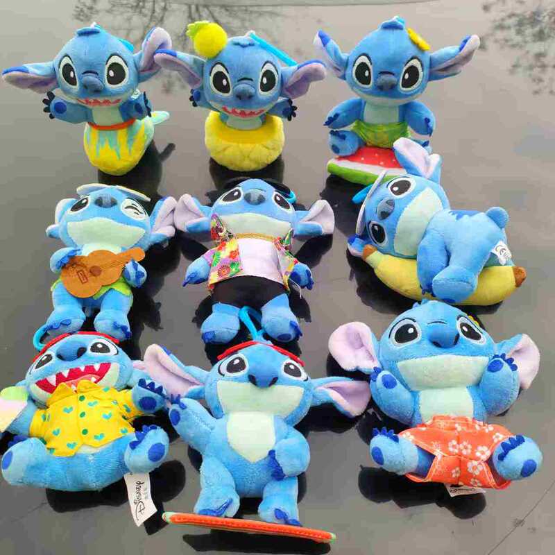 Stitchスティッチぬいぐるみキーホルダーぬいぐるみギタースケートボード星間宝物ブルーモンスター人形|undefined