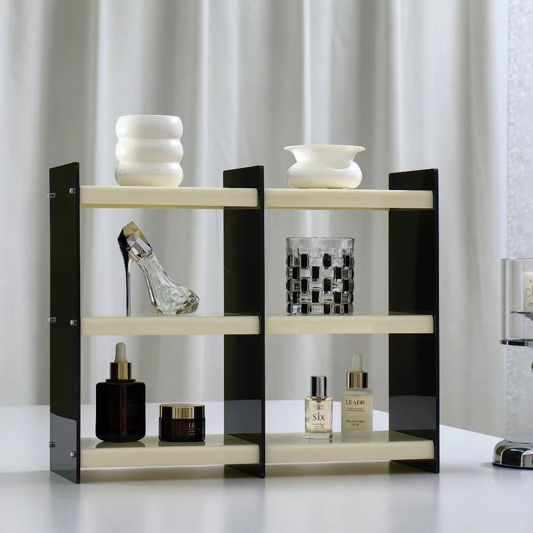 Lipstick desktop miscellaneous storage rack, multi-layer acrylic cup holder, multifunctional elevated dressing table cosmetics organizer