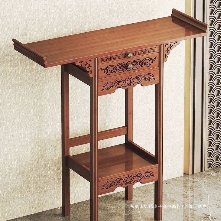 New Chinese-Style Household Altar for Offering to Deities, Guanyin Shrine Cabinet, and God of Wealth Cabinet for Worshiping Various Gods and Buddhas