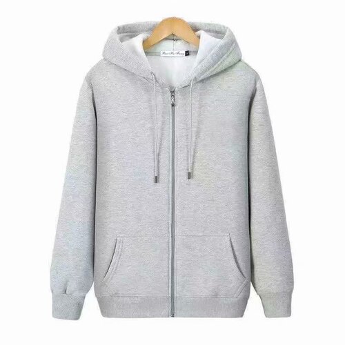 New Student Couple Fleece Hooded Sweatshirt for Autumn/Winter Men's Black Plus Size Open Style Solid Color Warm Outerwear