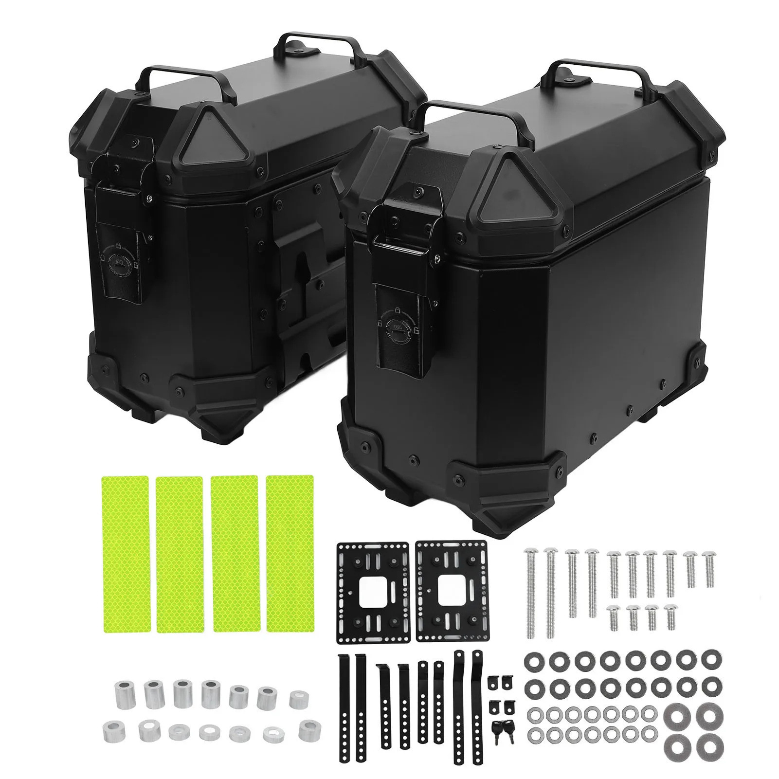 18L Side Box Bracket for Motorcycle, Universal Aluminum Alloy Waterproof and Anti-Collision Side Box, Large Capacity Quick-Release Side Box for Motorcycle Travel