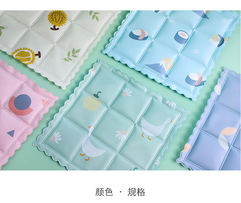 New Ice Pads for Summer, Cooling Products for Students, Ice Crystal Car Cartoon Gel Seat Cushions, Pvc Ice Seat Cushions Wholesale