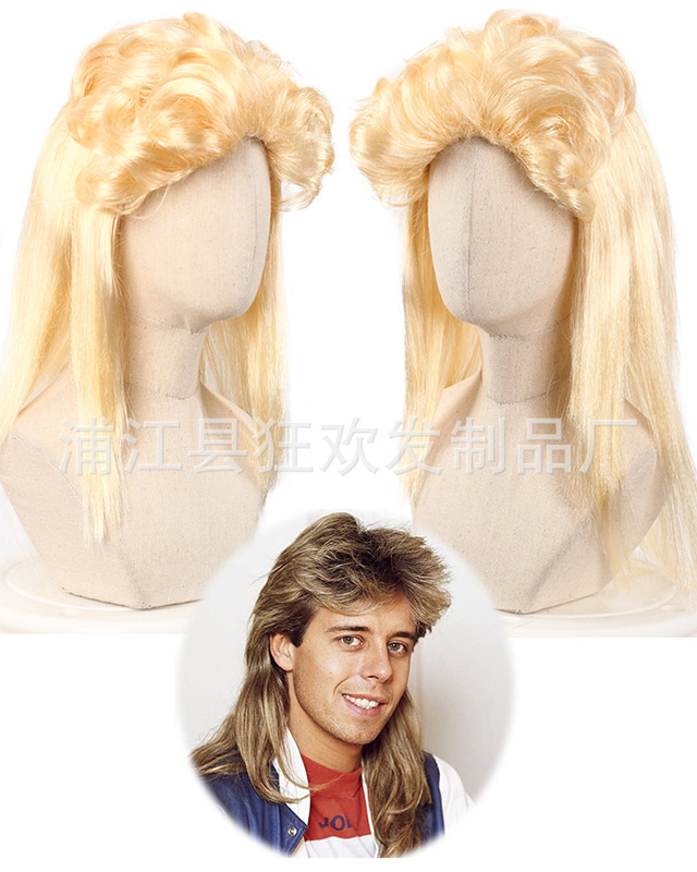 70's 80's black fish wig wedding party birthday gift bridesmaid group building Festival event