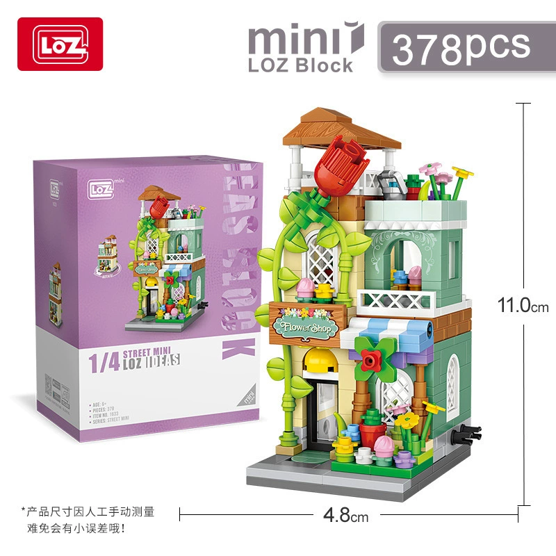 Lizhi LOZ Street View, мелкие строительные блоки, самостоятельная сборка, игрушка, мини-модель, строительные украшения, детский подарок, трансграничный