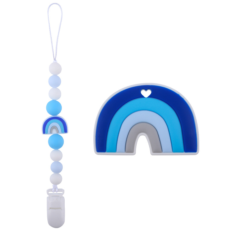 Bebé suministros chupete cadena creativa dibujos animados silicona teether palo traje de juguete