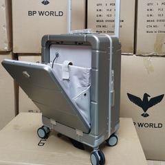 Pcフロントオープン広めスーツケースサイドオープンラップトップトランク20インチビジネス搭乗バッグ