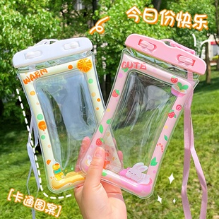 Mobile phone waterproof bag PVC airbag touch screen mobile phone case swimming drifting diving photo transparent dust bag wholesale
