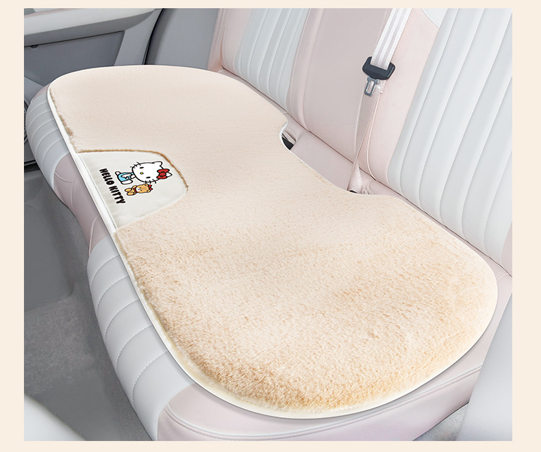 Car Plush Cushion Three-piece Winter Warm Cartoon Wool Cushion Car Cushion Thickened Cushion Fashionable Small Square Cushion