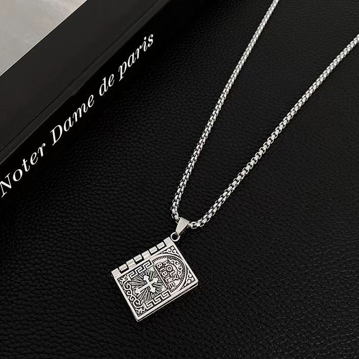 Personalized Cross Scripture Pendant Necklace For Men And Women_voghion.com