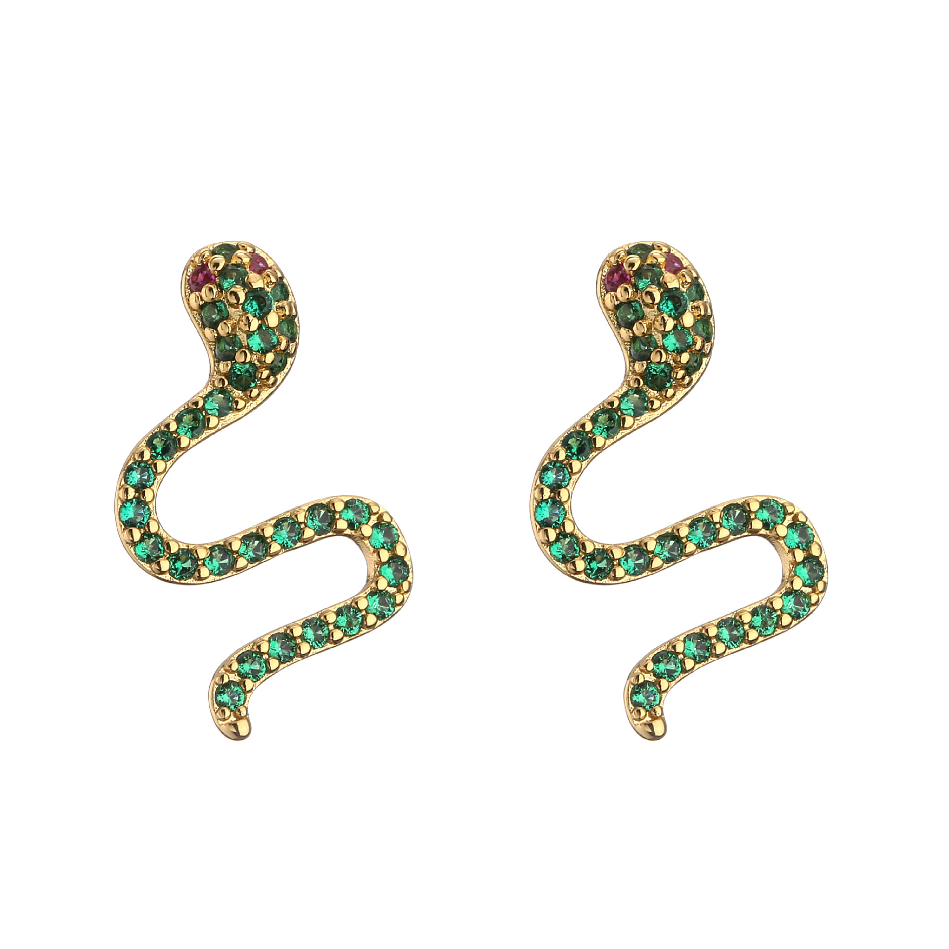 jewelry microinlaid zircon serpentine earrings colored diamond earrings jewelrypicture8