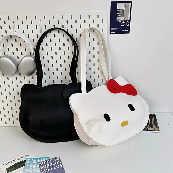 Cute Japanese-style Cartoon Dog Bag Portable Single-shoulder Dual-use Student Sweet Large Capacity Plush Crossbody Bag for Class Women