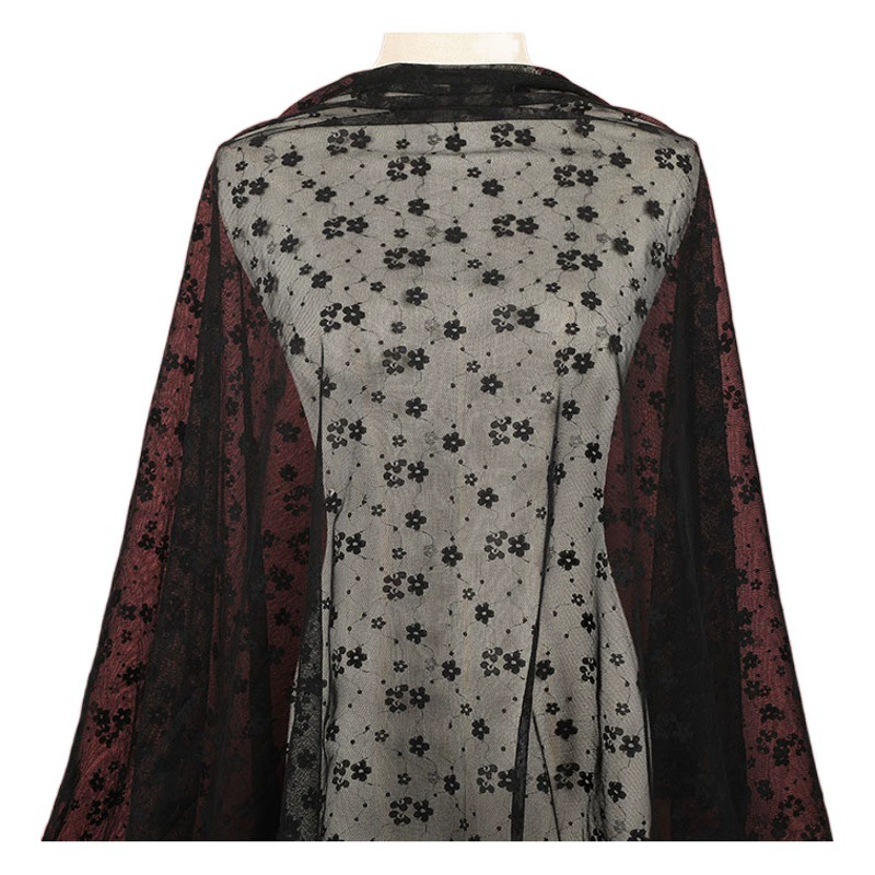 Нейлоновая эластичная кружевная ткань, дышащая кружевная ткань с цветочным узором для весенних и летних платьев, кружевная ткань, в наличии.