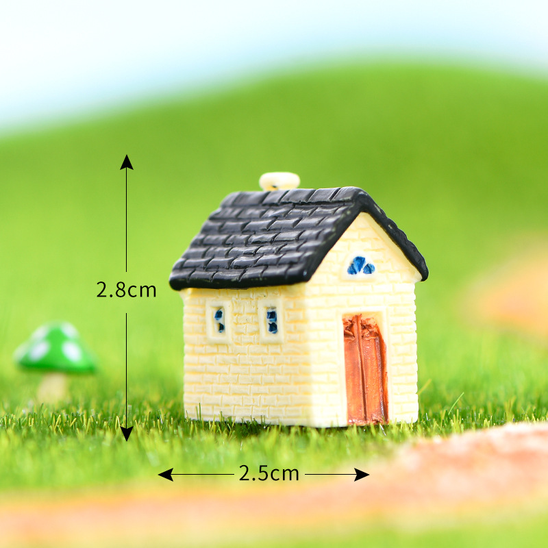 Biệt thự mini resin, nhà mô hình tiểu cảnh DIY dễ thương cho chậu cây (z-CJ-937)