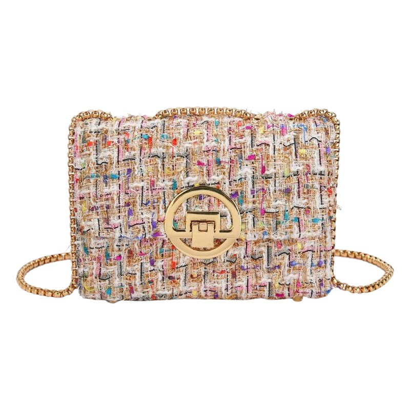 Ins Super Hot Woolen Bag Women's Bag New Trendy 2025 Popular Korean Style Fashion Versatile Chain Shoulder Crossbody Bag