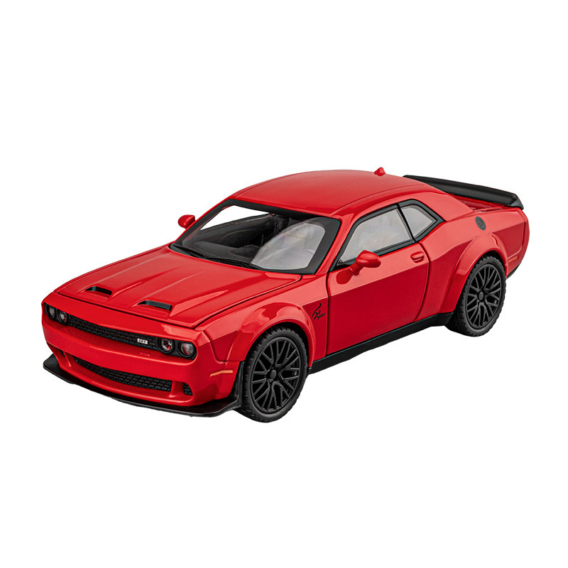 地獄貓1/32仿真合金聲光回力道奇兒童玩具汽車模型擺件男批發禮品