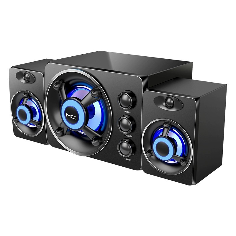 SADA D-208 デスクトップコンピューターオーディオ 家庭用マルチメディア ノートパソコン 携帯電話 重低音ミニスピーカー|undefined