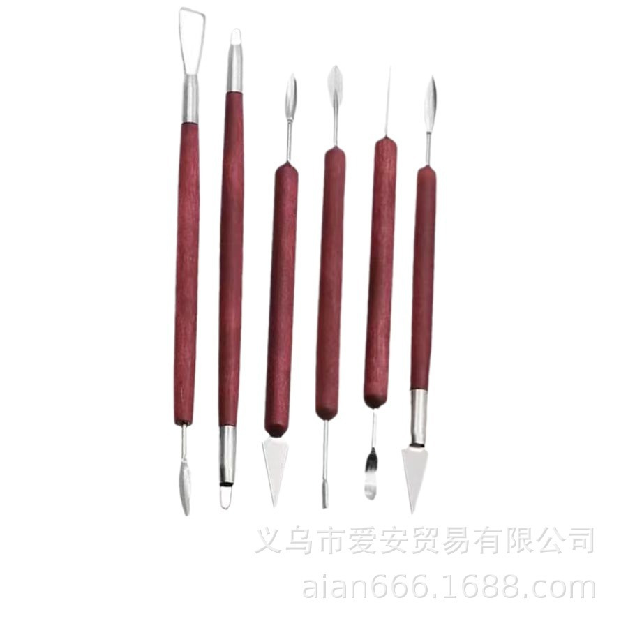 Herramientas de escultura de cerámica transfronteriza conjuntos de varias piezas herramientas de barro de arcilla de cerámica suave DIY conjunto de escultura de barro