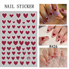 White red nail stickers for nails, fake nails