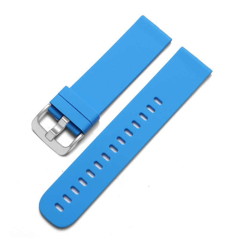 Silver buckle [sky blue] round tail silicone
