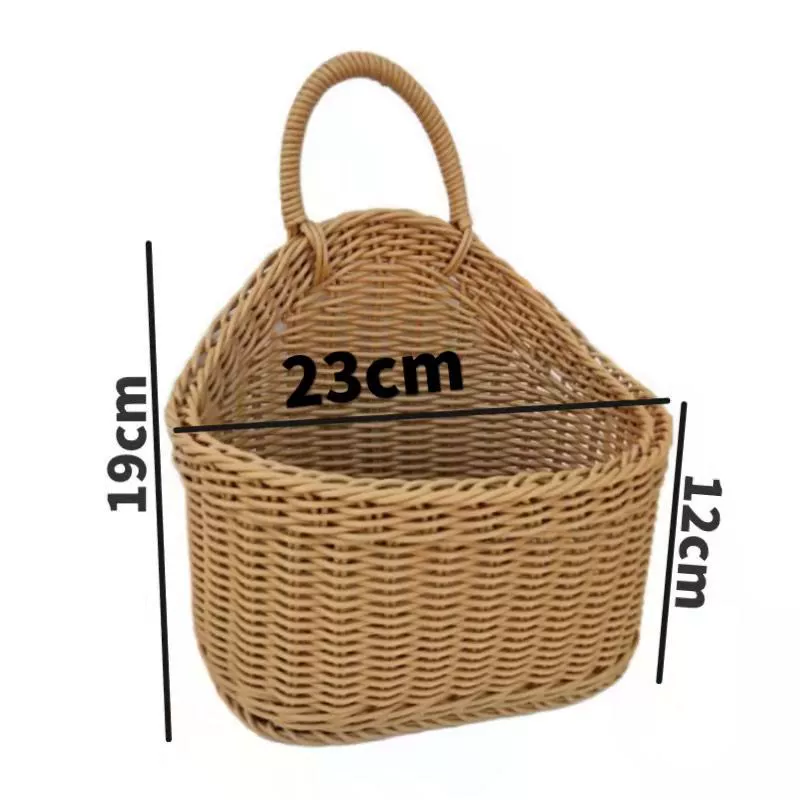 Пластиковая плетёная кухонная корзина для хранения имбиря и чеснока, подвесная корзина для лука, корзина для цветов, настенная корзина для ванной и туалетных принадлежностей