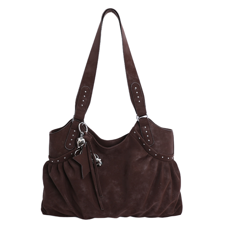 Otoño y invierno transfronterizos estilo coreano lazo bolso de hombro de gran capacidad retrógrado mate bolso especial bolso de nicho plegable