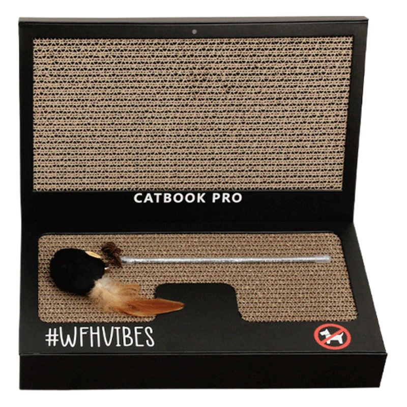 Оптовая Продажа с фабрики ноутбук для снятия скуки, шлифовальный коготь, износостойкая гофрированная бумага, кошачья палочка, Многофункциональная игрушка для кошек