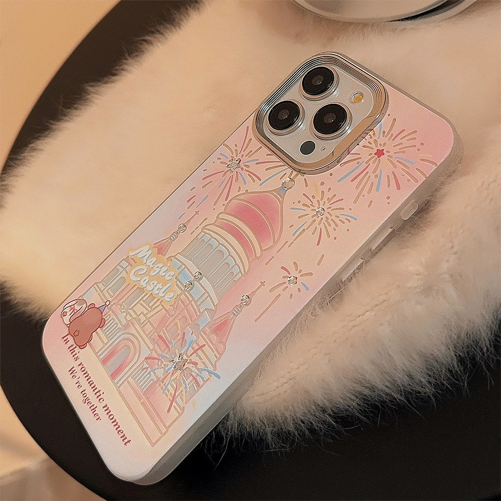 Protective Phone Case For Apple Iphone With Cartoon Fireworks Castle_voghion.com