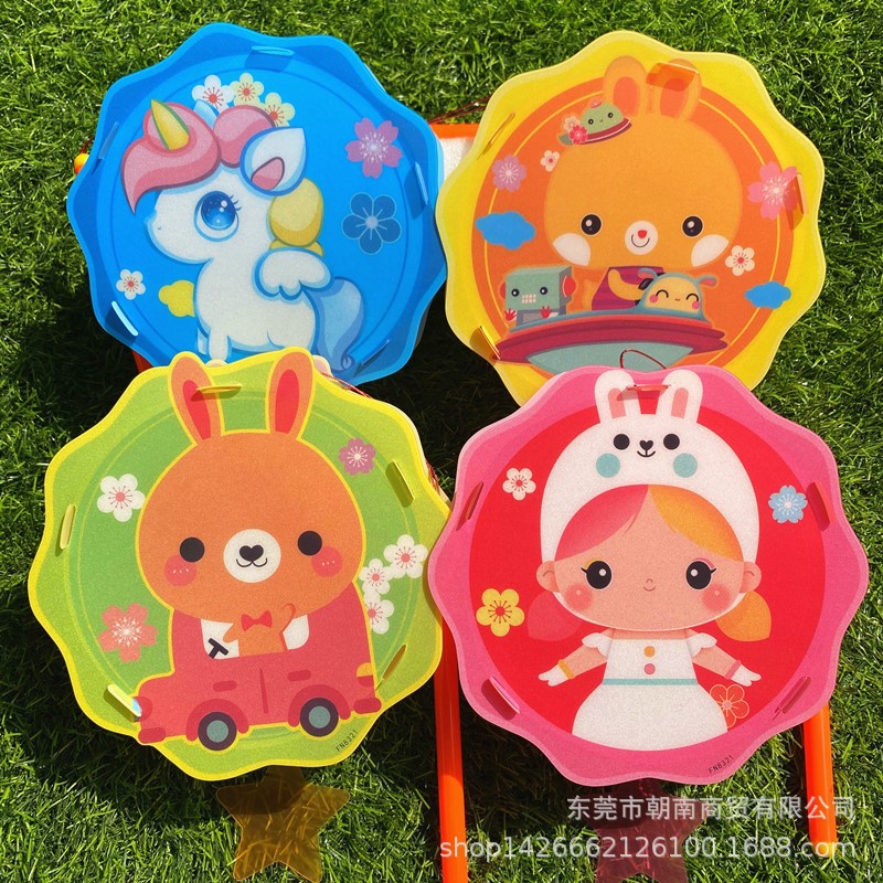 圣诞节儿童礼品灯笼DIY材料包独角兽可爱猪萌兔憨熊益智拼装彩灯