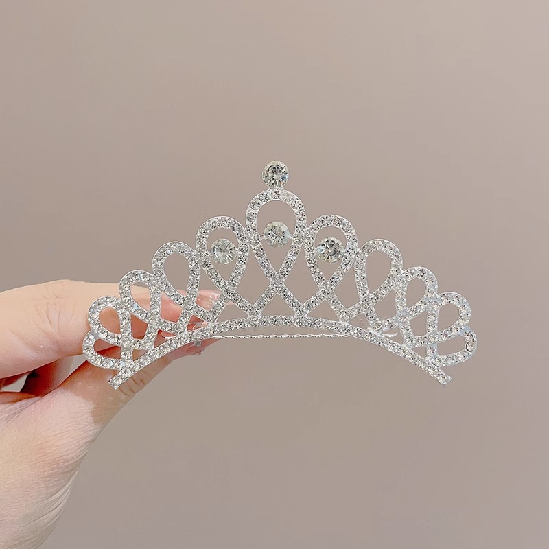 Niños diamante de perla corona cabello para mujeres 2025 nuevo pein exquisito princesa rendimiento de cumpleaños pein adornamiento