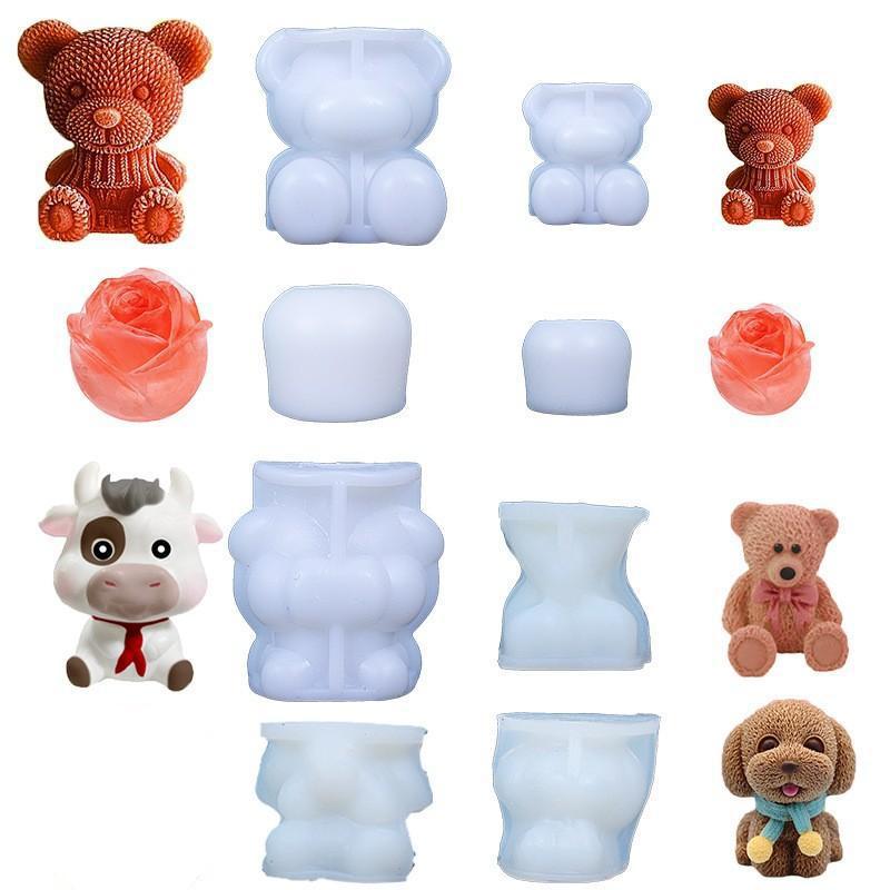 百佳興網紅小熊冰塊模具硅膠製冰磨具立體創意冰凍奶茶咖啡