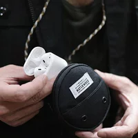 Круглый брелок портмоне Беспроводная Bluetooth гарнитура для хранения карманная сумка Тайвань горячий продавать сумка для наушников