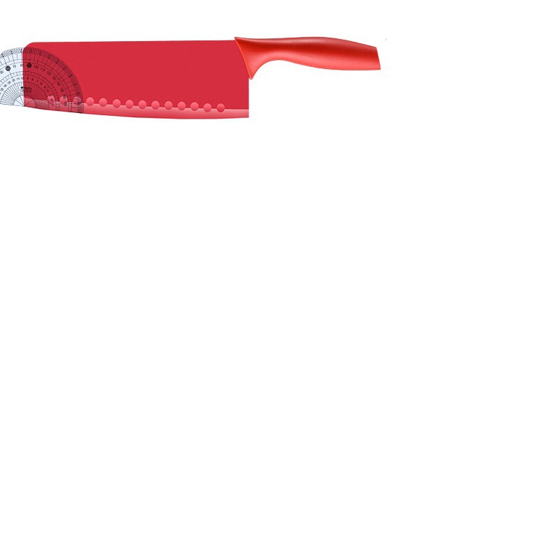 Fabricante de paja de trigo de color con cuchillo base 6 piezas de cuchillo de acero inoxidable cuchillo de cocina doméstico conjunto de regalo